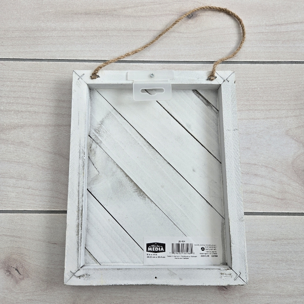 White Wooden Hanging Sign, Wall Decor, Vintage Farmhouse Chic - Picture 2 of 6
